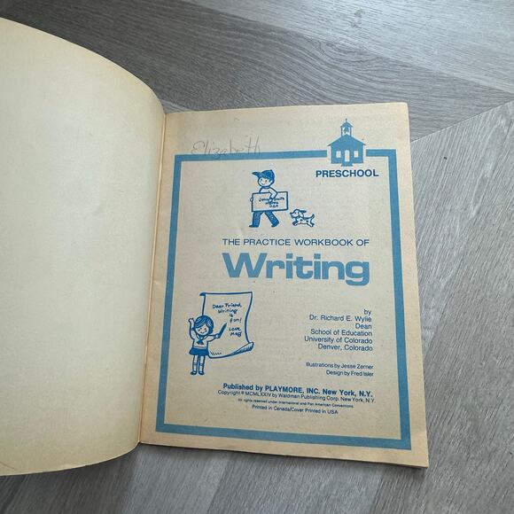 Vintage Playmore Practice Workbook of Writing Preschool  1974 - Picture 4 of 12